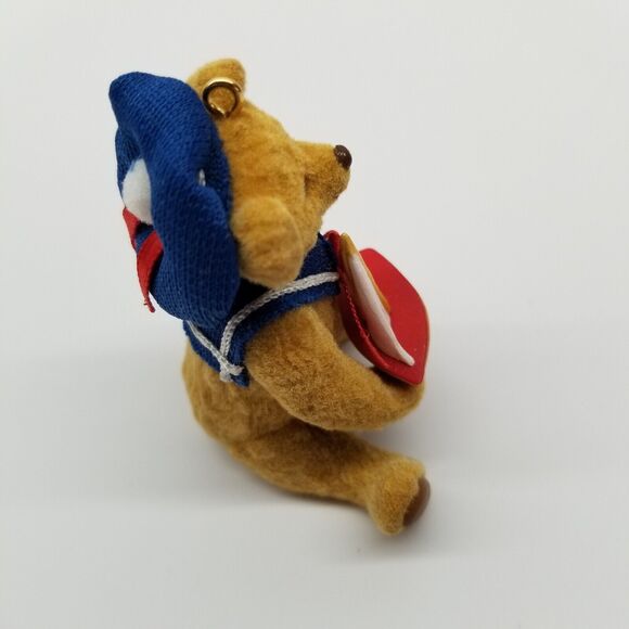 Vtg Hallmark Keepsake Ornament Sailor Bear Nautical Christmas, flocked 1997 NOS - Picture 4 of 7